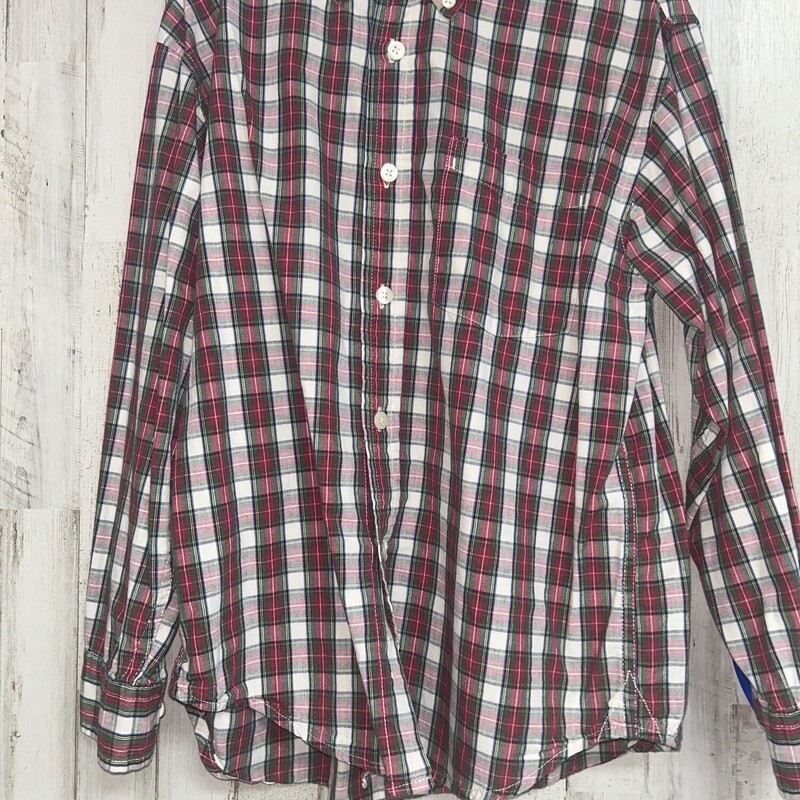 7/8 Green/Red Button Up, Green, Size: Boy 5-8