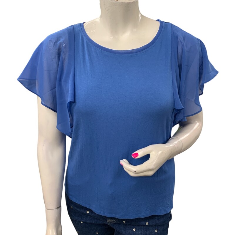 Halston Top, Blue, Size: L