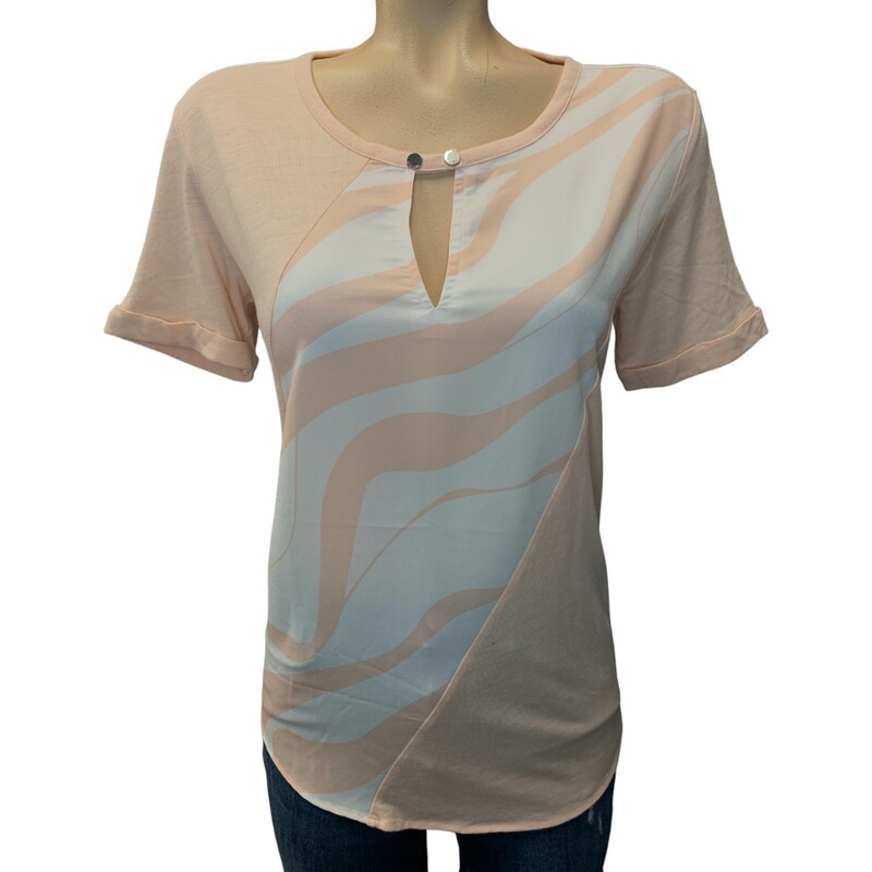 Calvin Klein Top, Peach/wh, Size: S