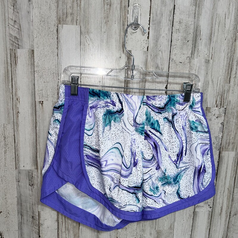 M Purple Printed Shorts, Purple, Size: Ladies M