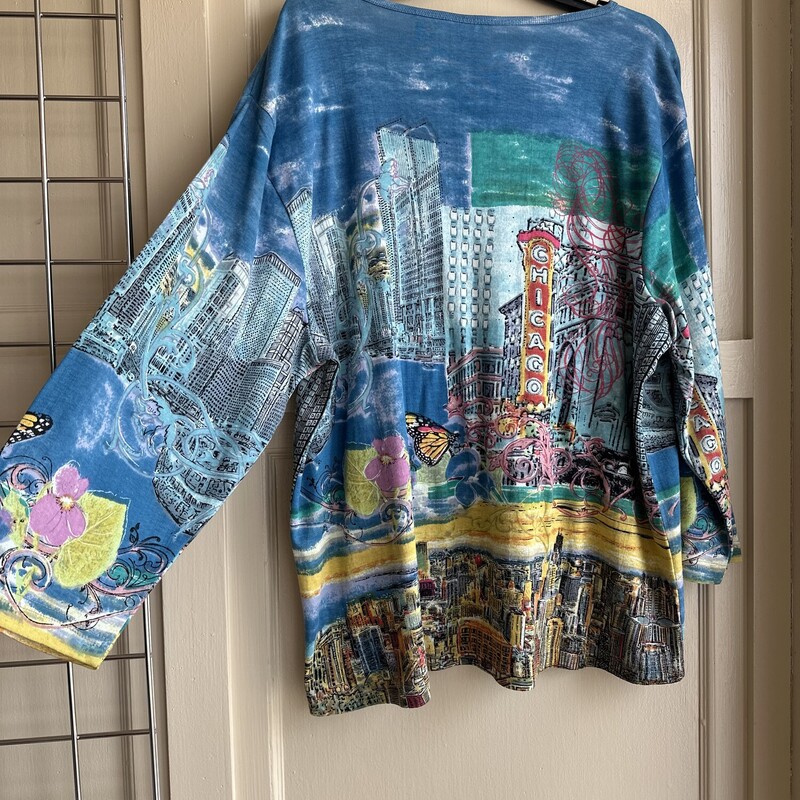 Take Two Clothing Top New, Multi, Size: 2X.
New Never Worn . Super Cute 3/4 Sleeve Graphic tee
It'All About Chicago!
All Sales Are Final.
No Returns
 Pick Up In Store Within 7 Days of Purchase
or
Have It SHipped

Thanks for Shopping With Us:-)