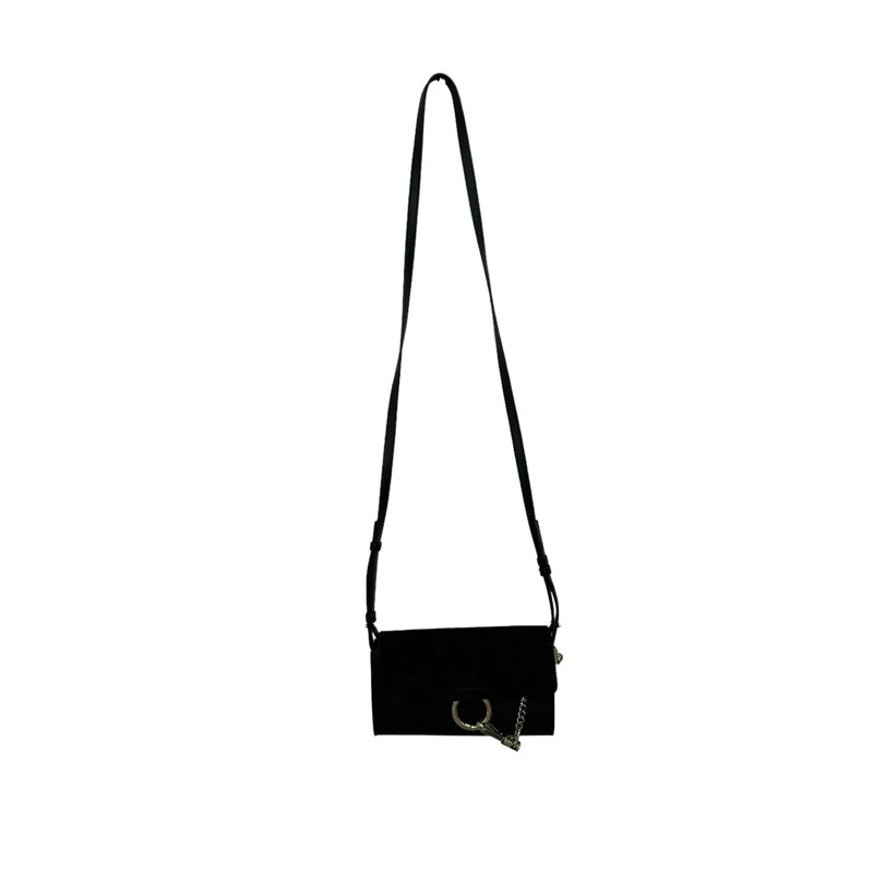 Chloe Faye Flap Bag<br />
Flap with snap closure<br />
3 Open compartments<br />
Adjustable leather strap<br />
Dustbag<br />
Imported from Italy<br />
<br />
Pockets:<br />
1 Slip pocket<br />
<br />
Material:<br />
Interior: Suede<br />
Exterior: Leather<br />
<br />
Dimensions:<br />
9.4” L x 3.5” W x 6.3” H; Weight: 1.8  lbs<br />
Long handle drop length: 20.1” - 22.4”