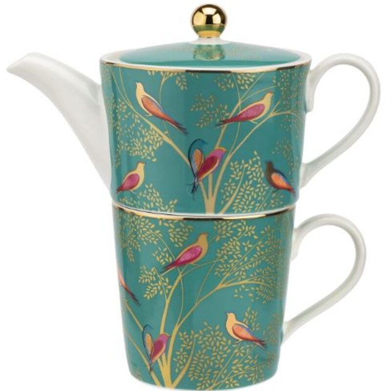 Sara Miller Portmeirion Tea For One Set
Green White Gold Yellow
Size: 7.5x7.5H