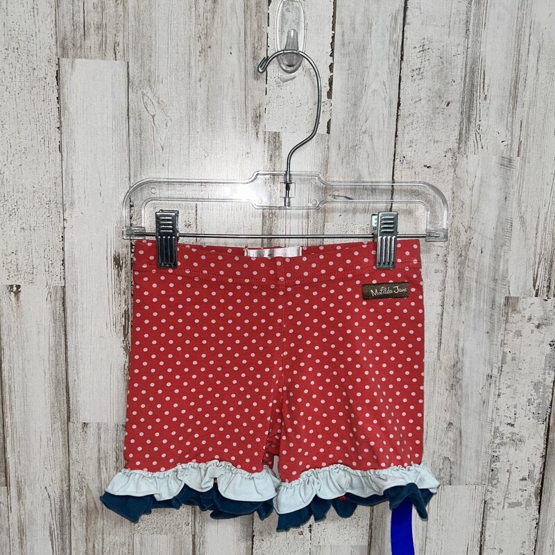 4T Red Polka Dot Shorts, Red, Size: Girl 4T
