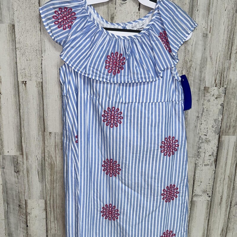 7 Blue Stripe Dress, Blue, Size: Girl 7/8