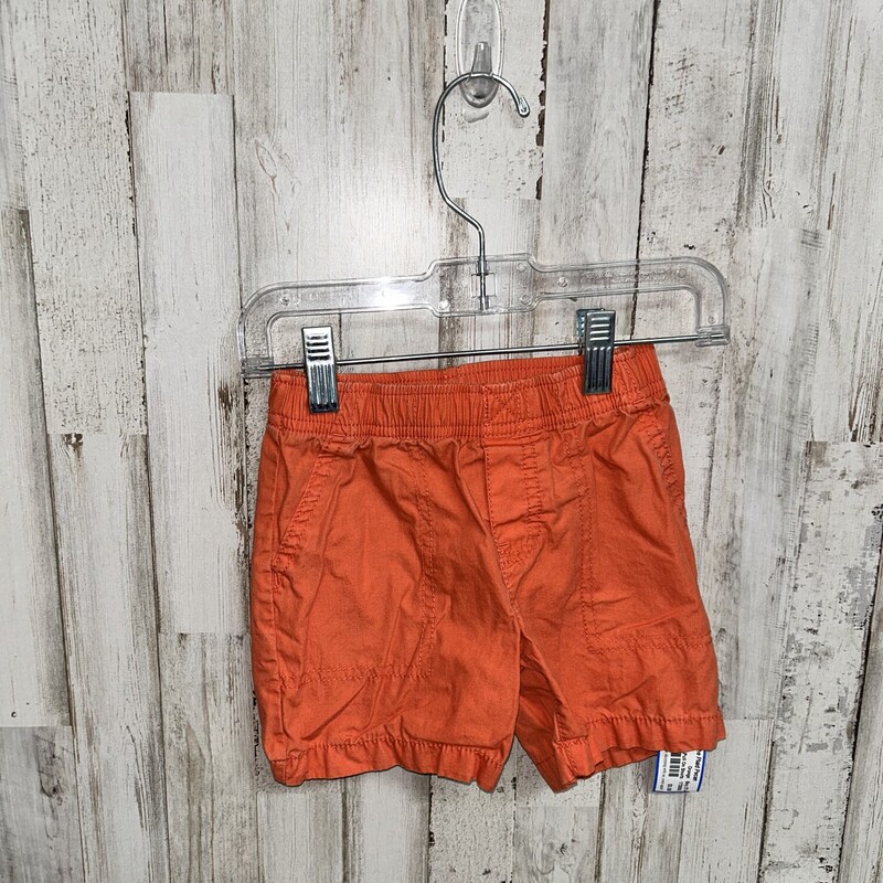 2T Orange Pull On Shorts, Orange, Size: Boy 2T-4T