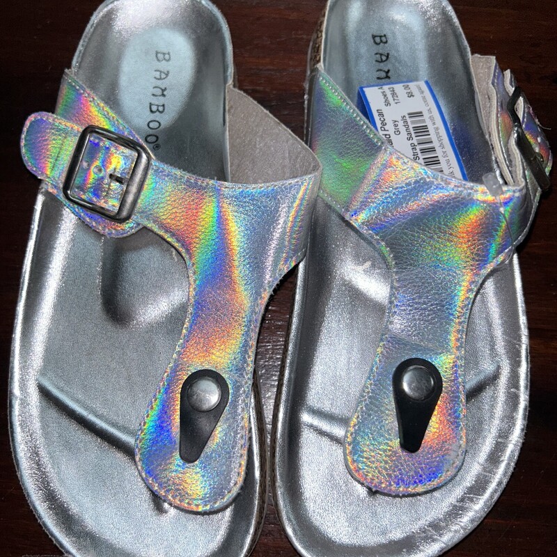 A7 Silver Strap Sandals