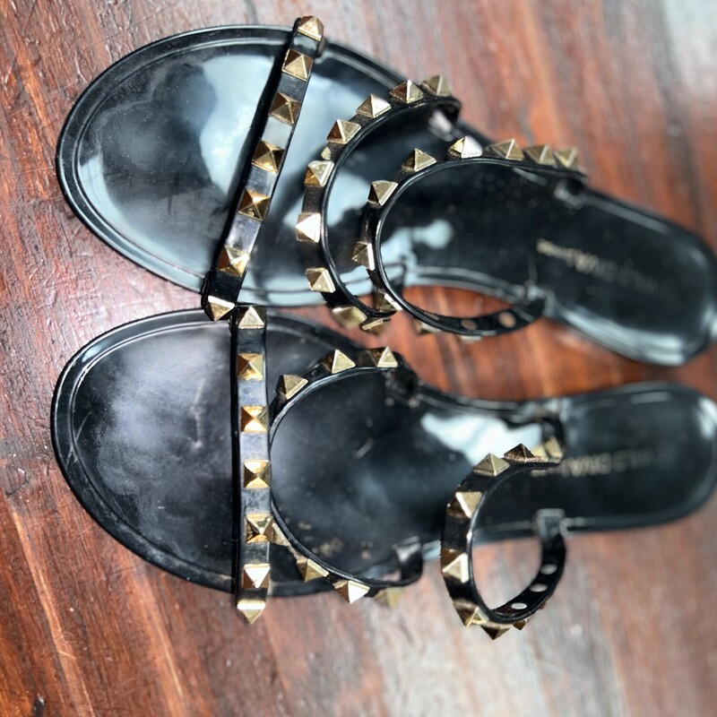 A8 Black Studded Sandals