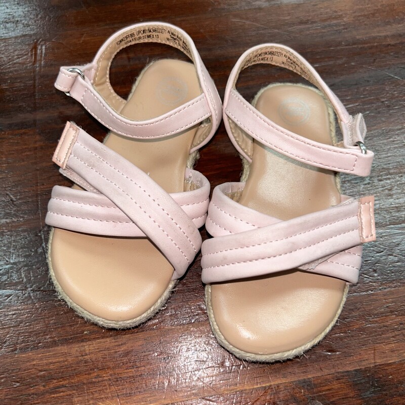 6 Pink Velcro Sandals, Pink, Size: Shoes 6