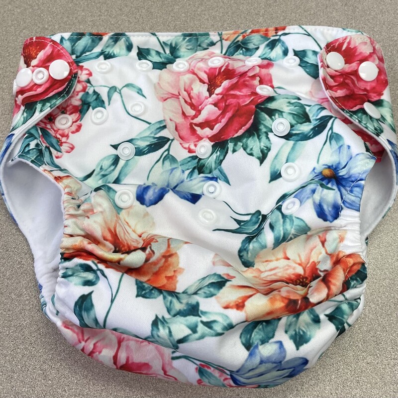 Alva Swim Diaper, Floral, Size: 0-36M