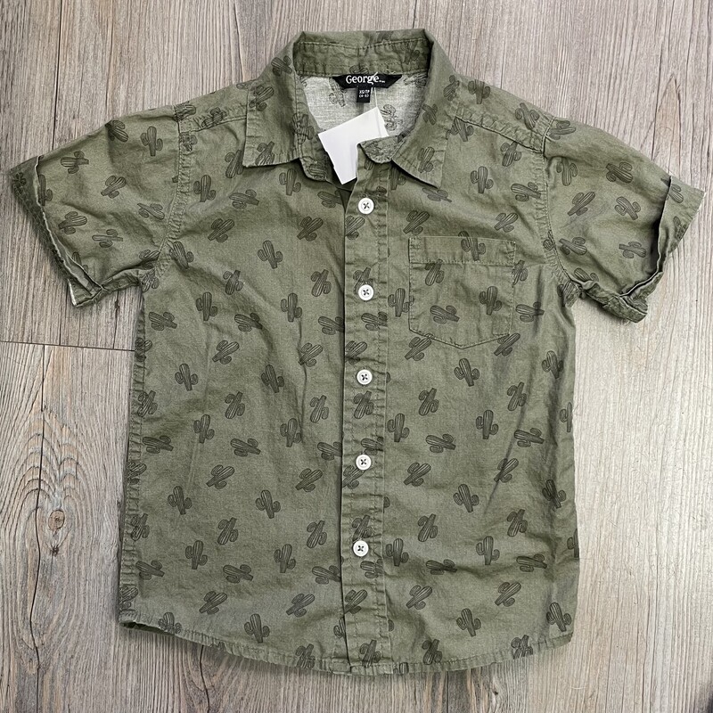 George Shirt, Green, Size: 4-5Y