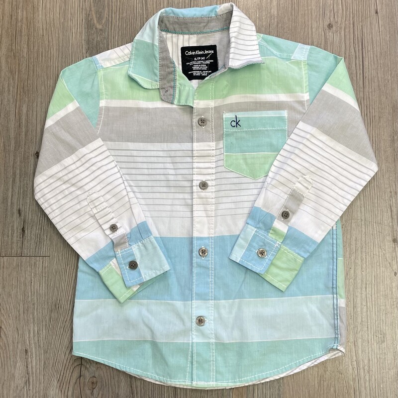 Calvin Klein Jeans  Shirt, Multi, Size: 4Y