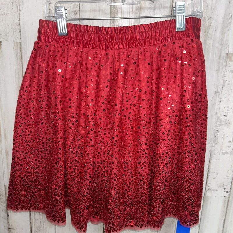 10/12 Red Sequin Skirt, Red, Size: Girl 10 Up