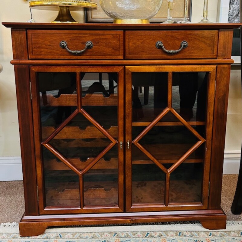 Wood 2 Door Wine Cabinet