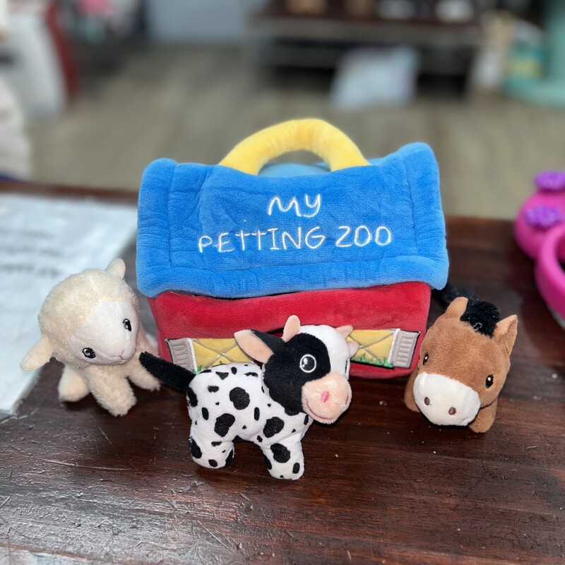 3pc Petting Zoo Plush, Red, Size: Toys