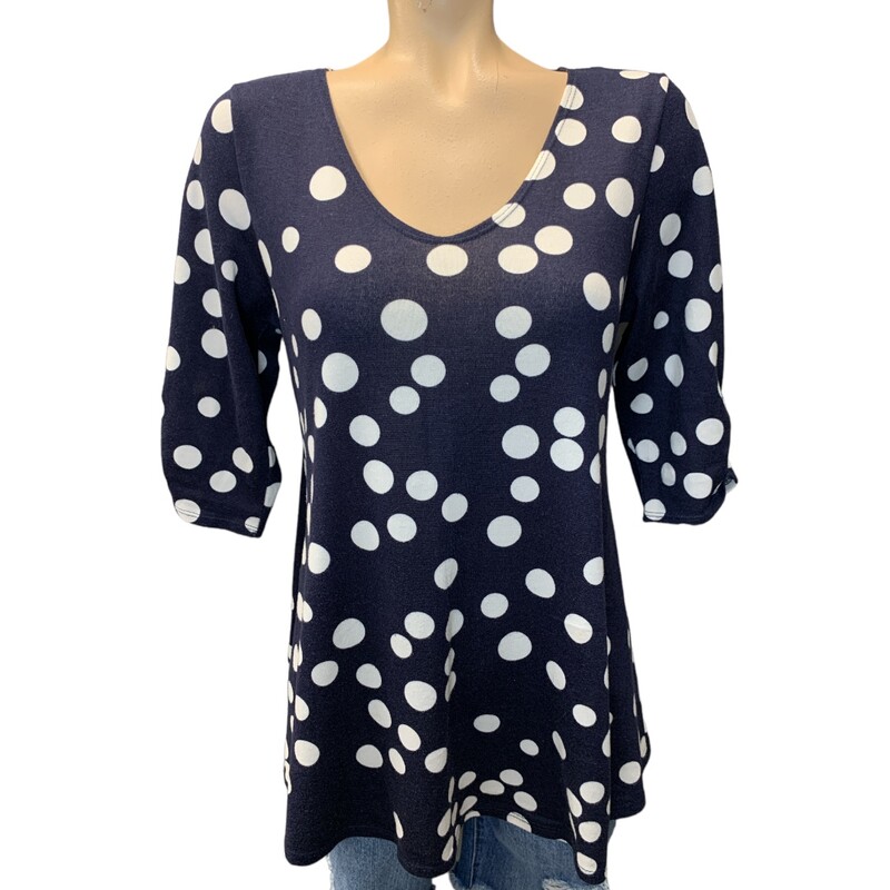 Clientele Polka, Nvy/wht, Size: M