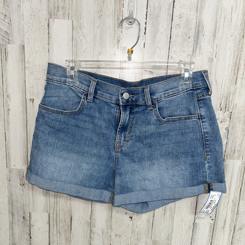 6 Denim Cuff Shorts, Blue, Size: Ladies M