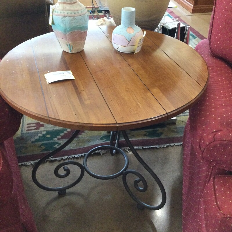 Ethan A Round End Table, Wood, Size: L3573