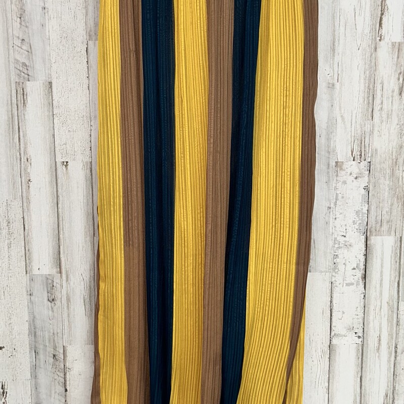 M Sleeveless Stripe Sheer, Yellow, Size: Ladies M