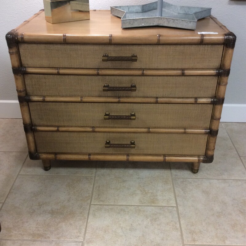 This filing cabinet is super nice! It's from the Home Surroundings Collection. It includes 2 drawers and a spacious file cabinet. Drawers have dovetail jointing. We also have a matchig media console and marble topped end table from the same collection. Size: 38x23x31
