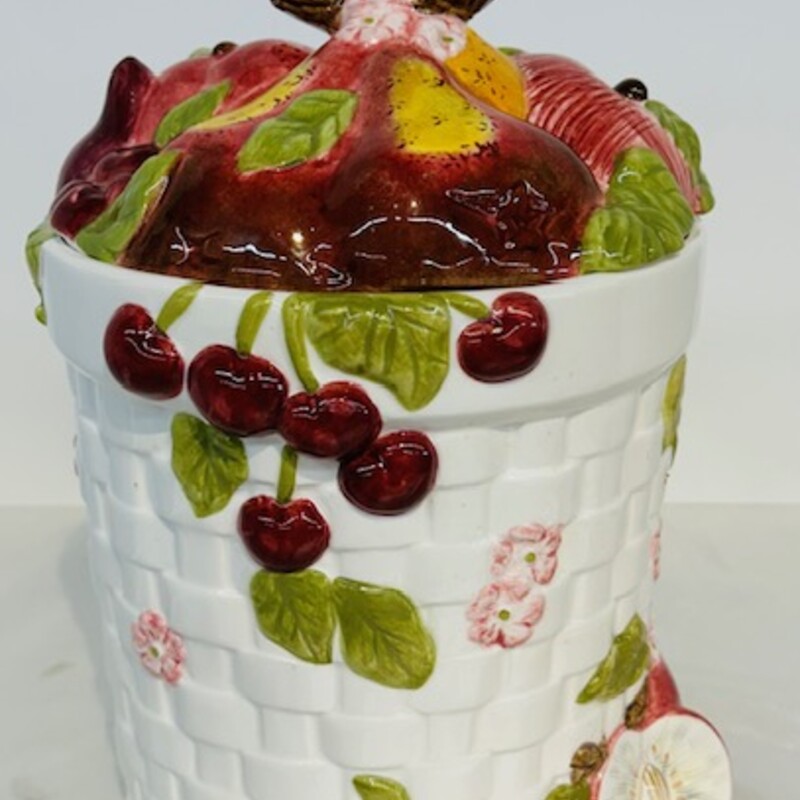 Portmeirion Fruit Bird Jar
White Red Green Yellow
Size: 7x10.5H