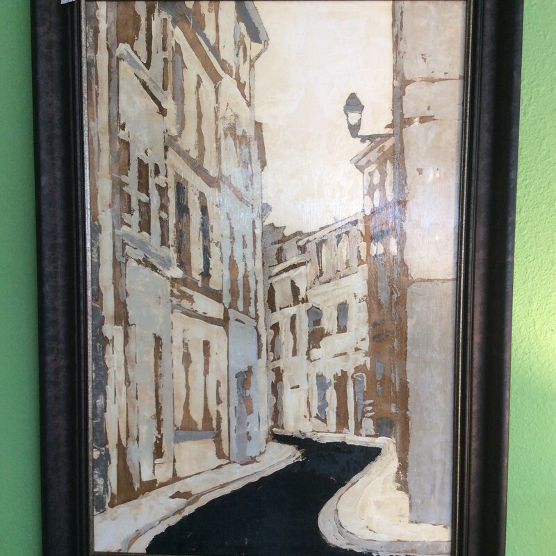 Streets Of Paris II, Modern and abstract. Black, Size: 30x43