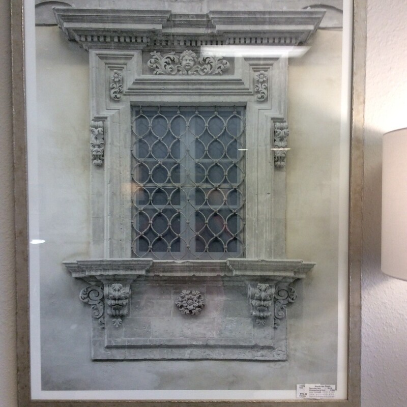 Window/Cherib Head, Silver, Size: 29x40