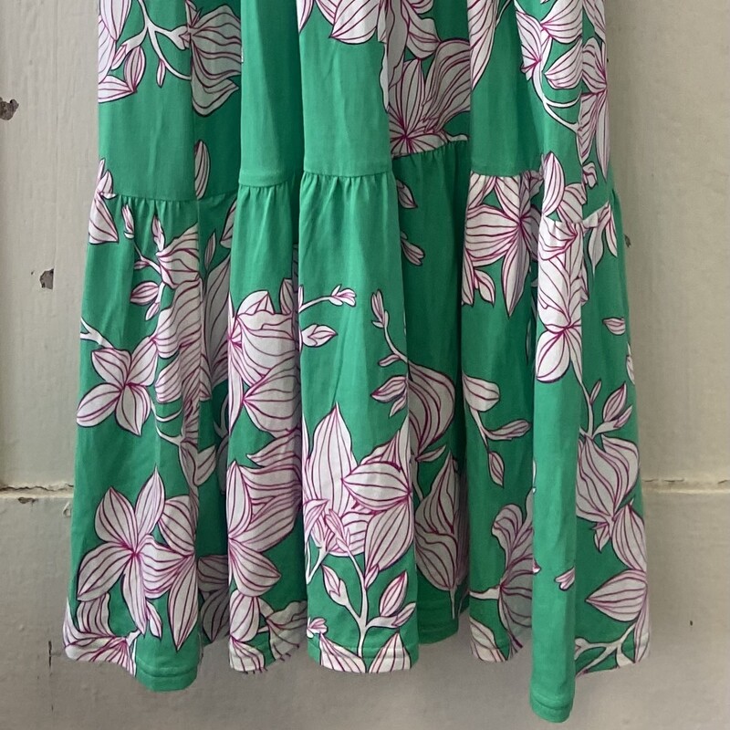 Grn/wt/orch Flora Dress<br />
Grn/w/Or<br />
Size: XS R $149