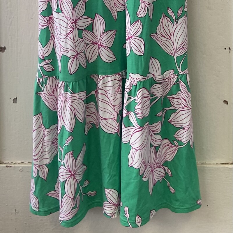 Grn/wt/orch Flora Dress<br />
Grn/w/Or<br />
Size: XS R $149