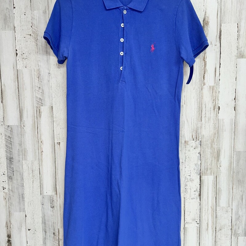 M Blue Logo Polo Dress, Blue, Size: Ladies M