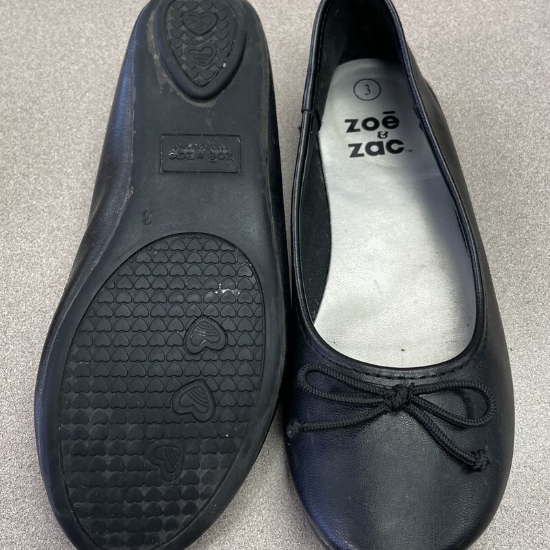 Zoe & Zac Shoes, Black, Size: 3Y