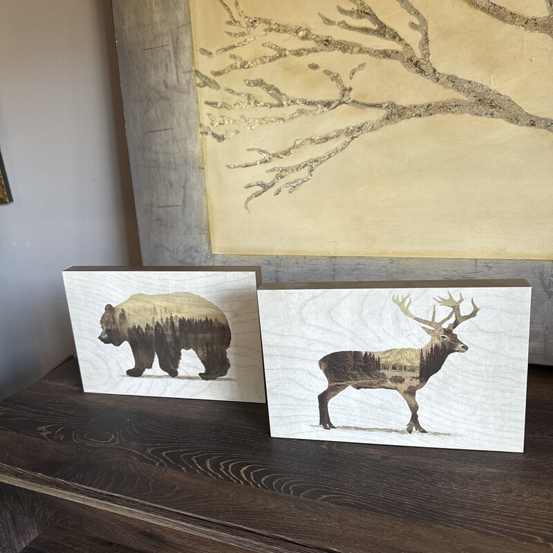 Set-Of-2 Box Bear & Elk