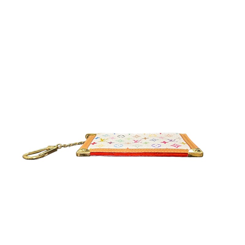 Louis Vuitton Key Pouch, White, Size: Multi