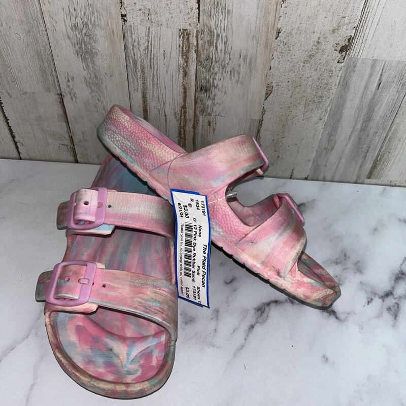 12 Pink Dye Rubber Sandal, Pink, Size: Shoes 12