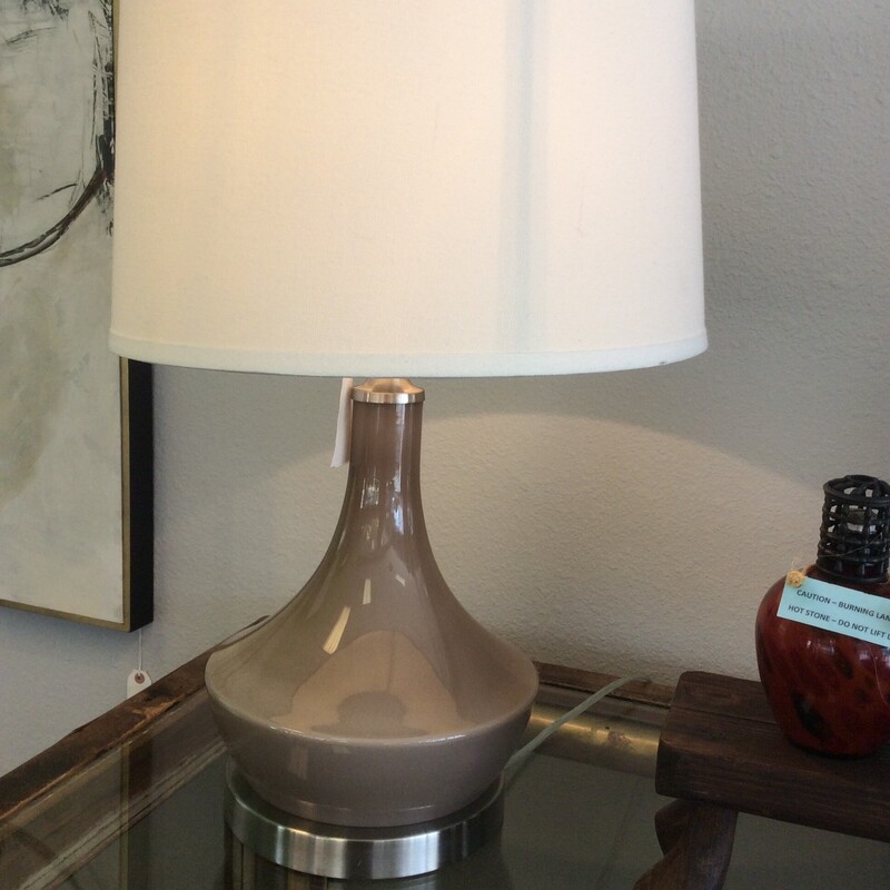 Nice Pair of Gray Ceramic Lamps, Size: 27