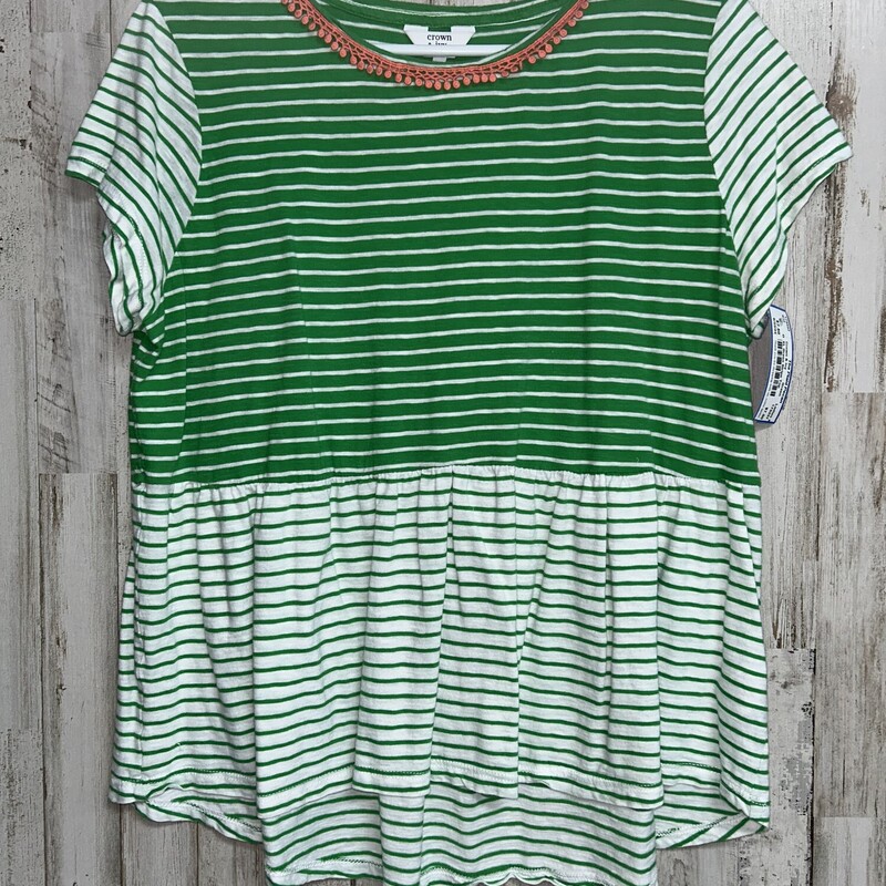 XL Green Stripe Top