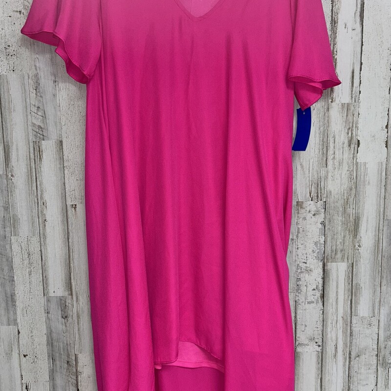 M Hot Pink Sheer Dress