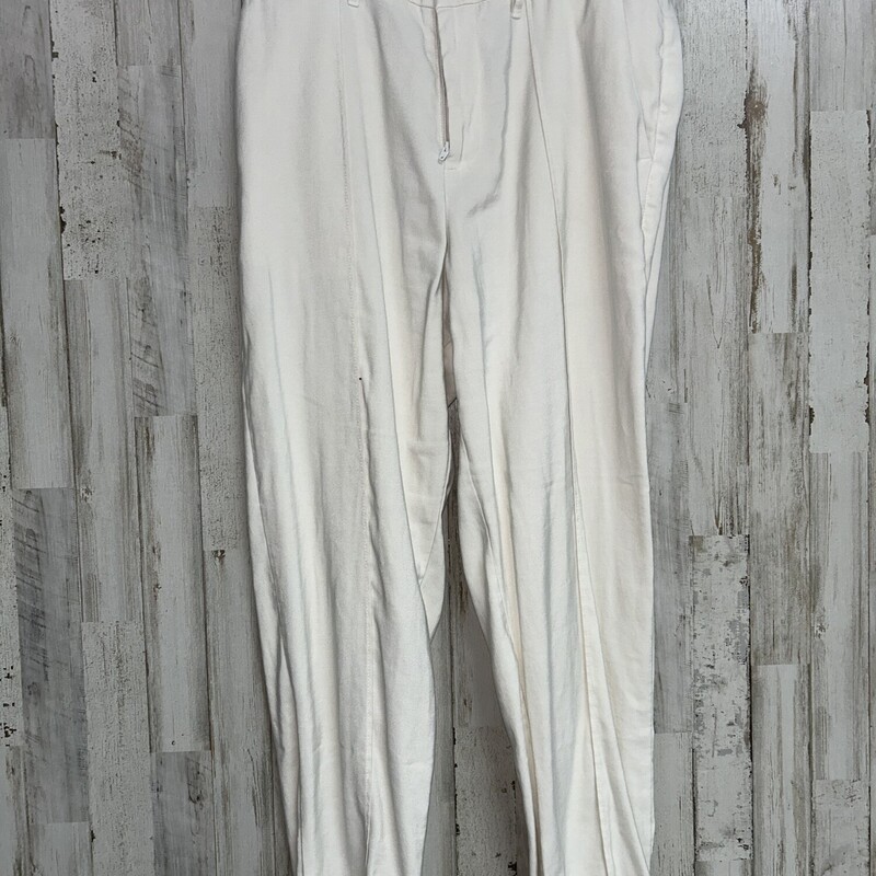 Sz10 Off White Cuff Pants, White, Size: Ladies L
