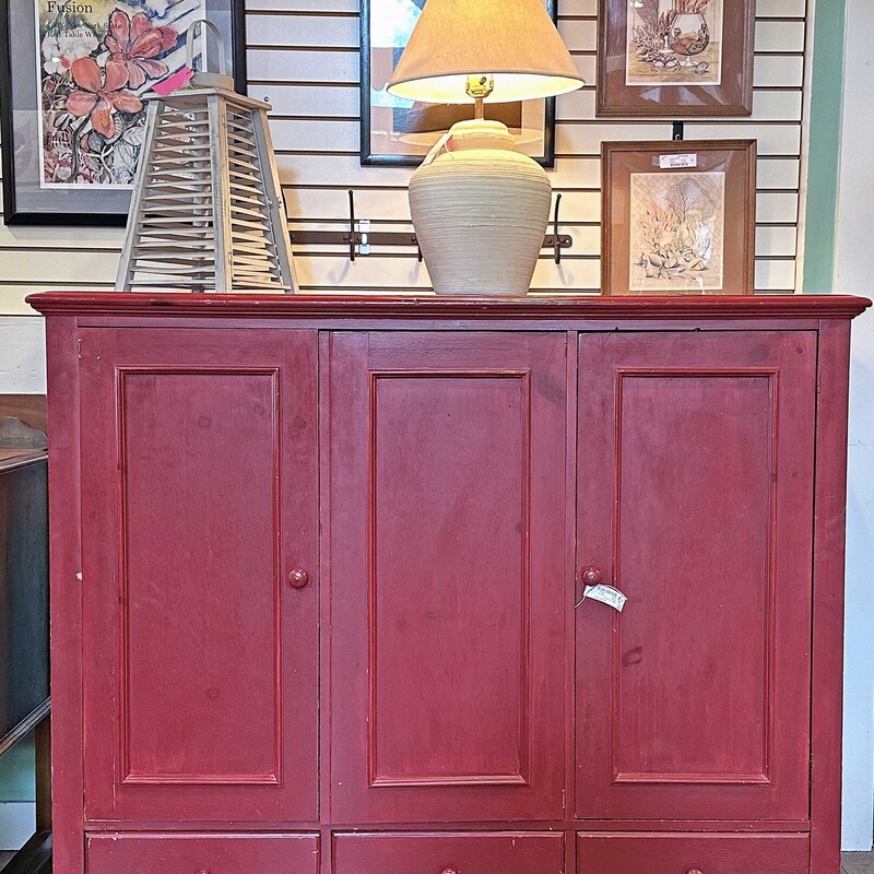 Red TV Armoire