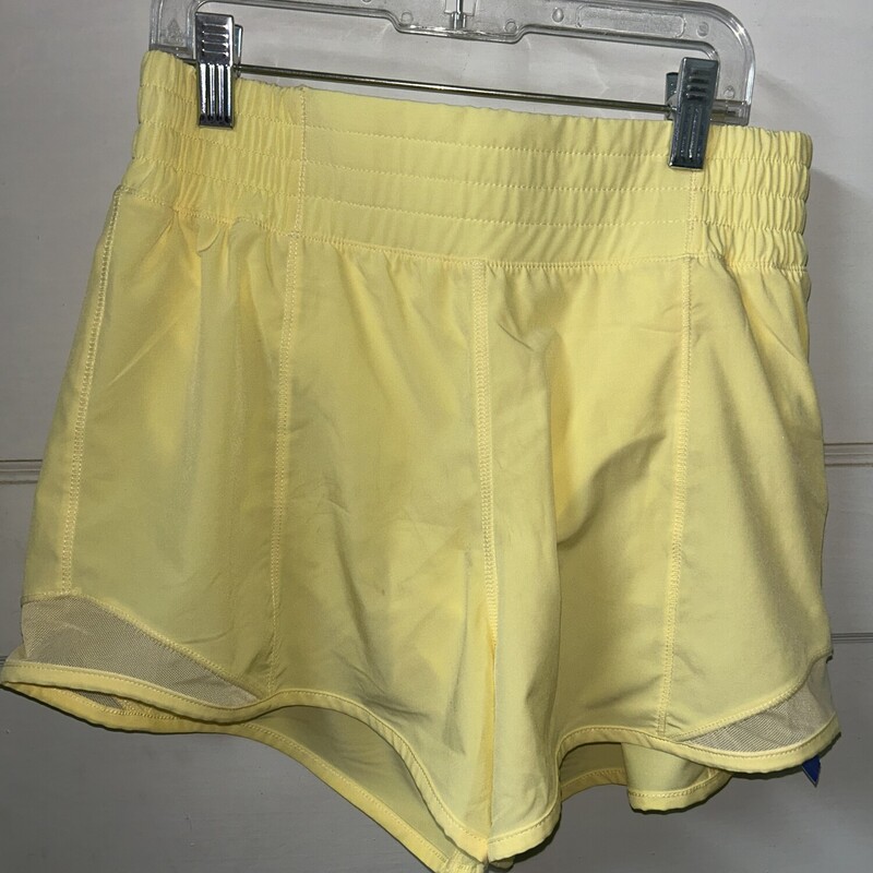 M Yellow Athletic Shorts, Yellow, Size: Ladies M