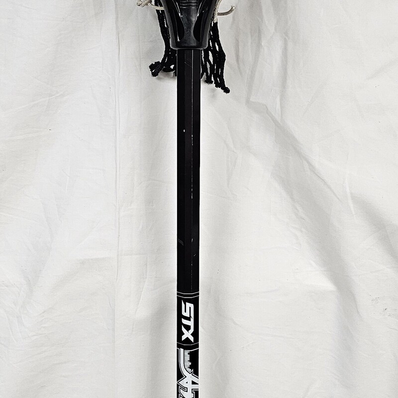 STX AV8 full lacrosse stick, Mens, STX AV8 Head on STX Amp shaft, Black & Black, pre-owned