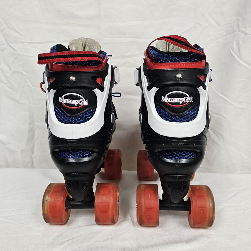 MammyGol Adjustable Kids Roller Skates with Light Up Wheels, Size: 1-4 (35-38), pre-owned