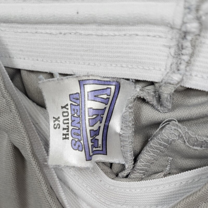 VKM Venus Pull Up Baseball Pants, Gray, Size: Yth XS, Elastic Cuff, pre-owned