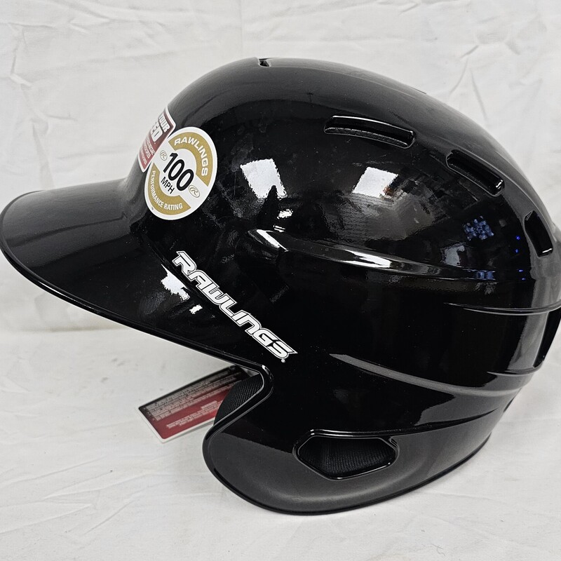 NEW! Rawlings Safety S100P Batting Helmet, Rated up to 100MPH, Black, Size: 7-1/4in.
-Designed to meet NOCSAE standards for speeds up to 100MPH
-Recommended for College/Pro level play
-Expanded polypropylene liner with PORON XRD for professional performance