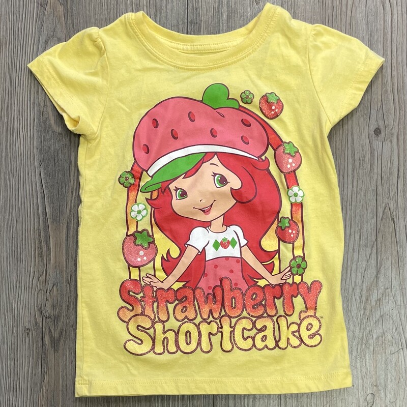 Strawberry Shortcake Tee, Yellow, Size: 4Y