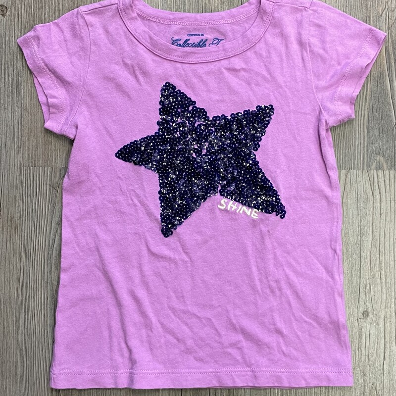 Crewcuts Sequins  Tee, Purple, Size: 4-5Y