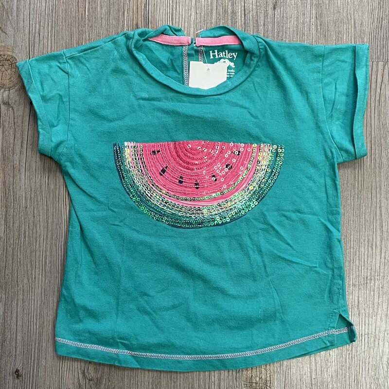 Hatley Sequins  Tee, Green, Size: 3Y