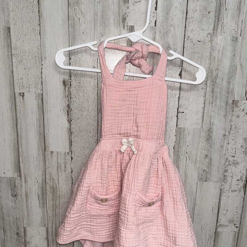 18M Pink Muslin Dress