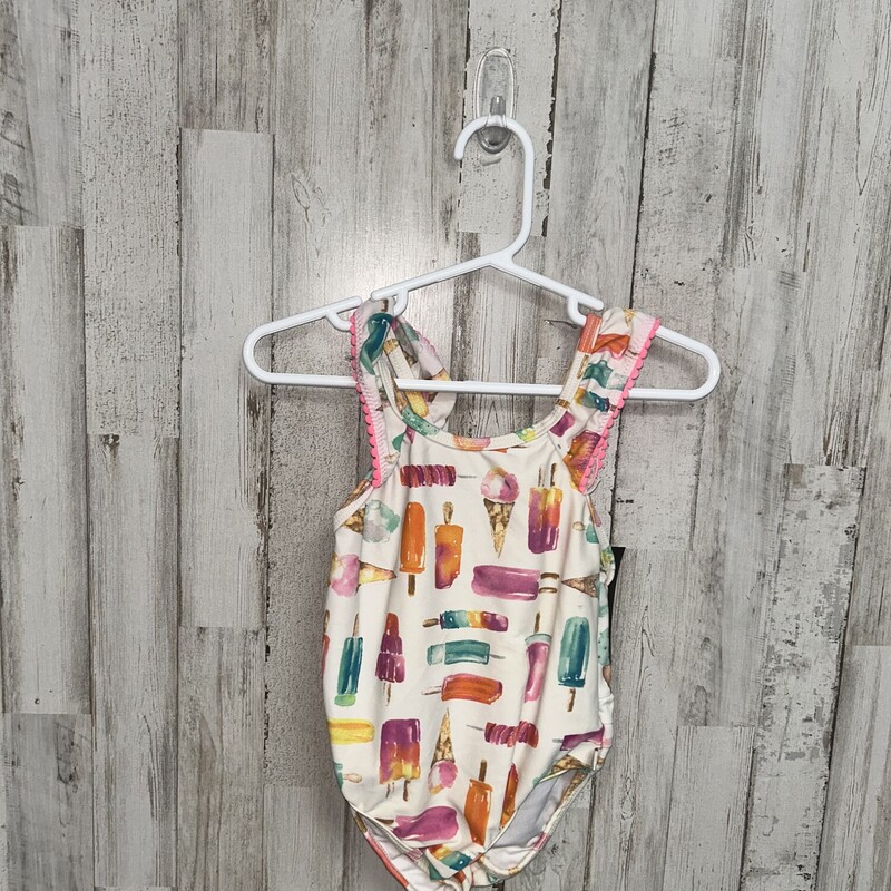 18M Popsicle Swim Suit, White, Size: Girl 18-24