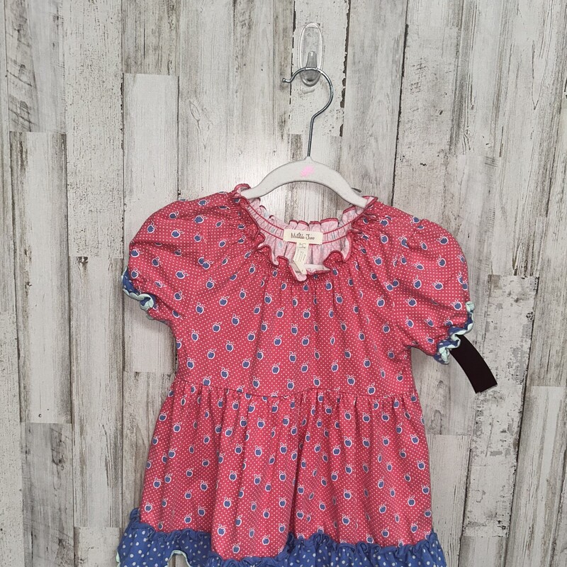 2T Pink Apple Top, Pink, Size: Girl 2T
